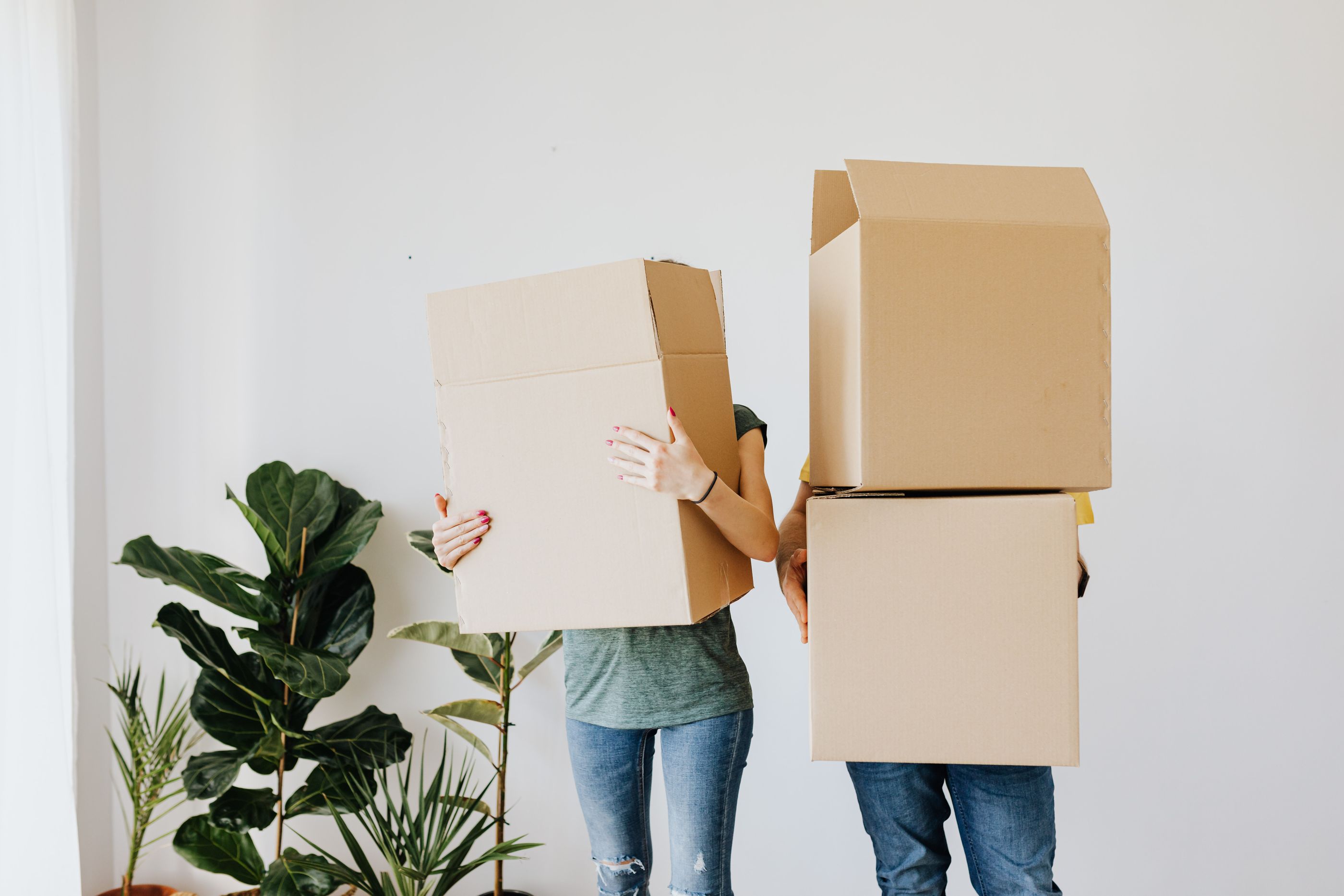 Boxes on moving day