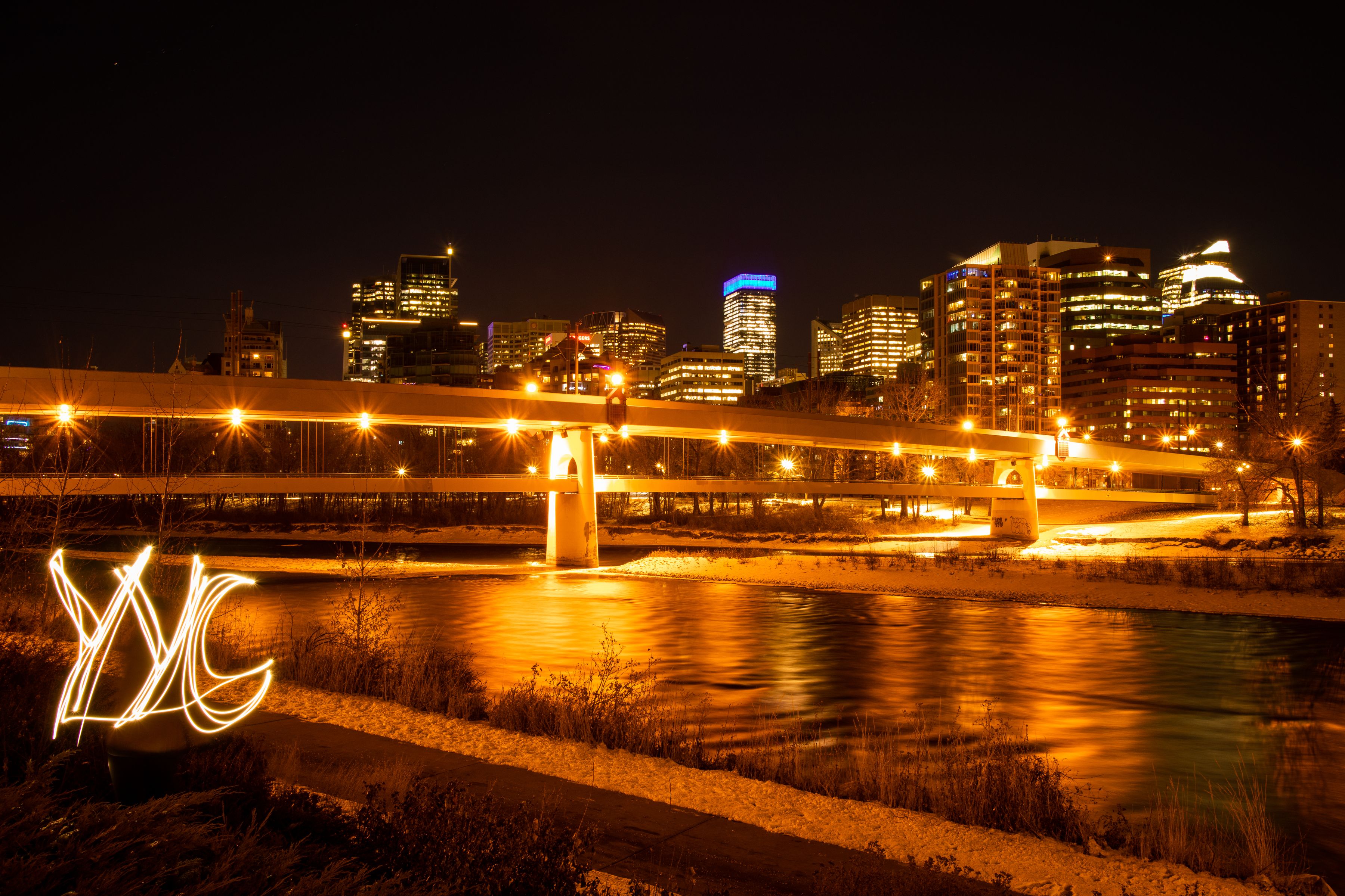 Calgary at night