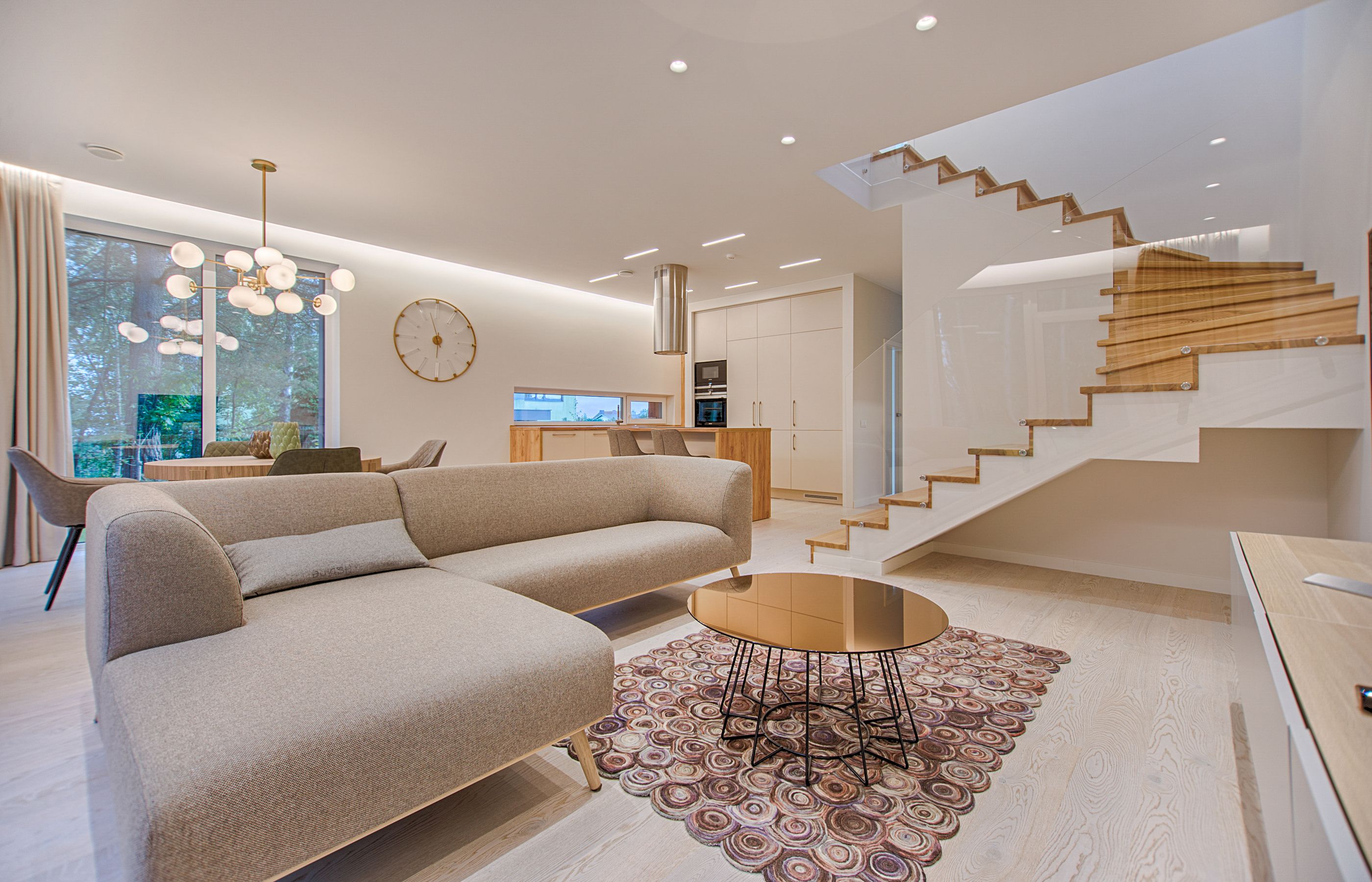 Bright open-plan living space